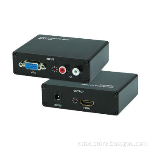 Mini Converter, Supports VGA + Audio to HDMI